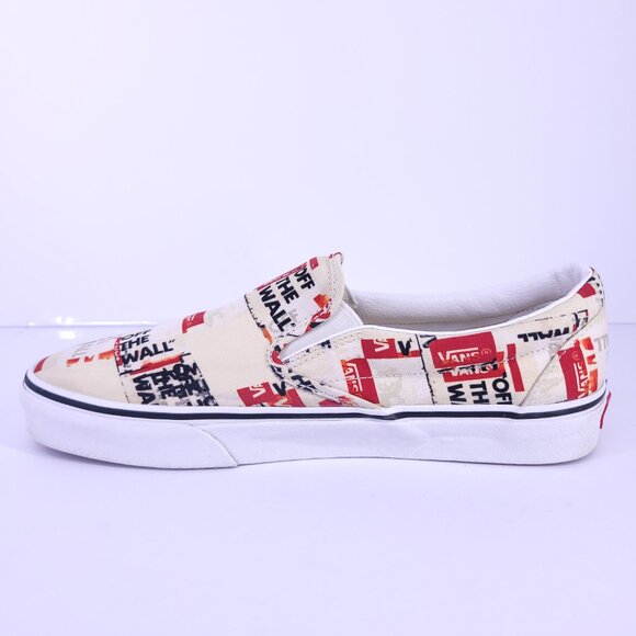 Vans Classic Slip-On Off The Wall Logo Print Shoes Mens 10.5 / Womens 12 - Picture 3 of 11